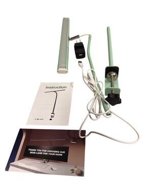 LED Desk Lamp with Clamp Flexible Gooseneck Clip On Reading Task Light Mint